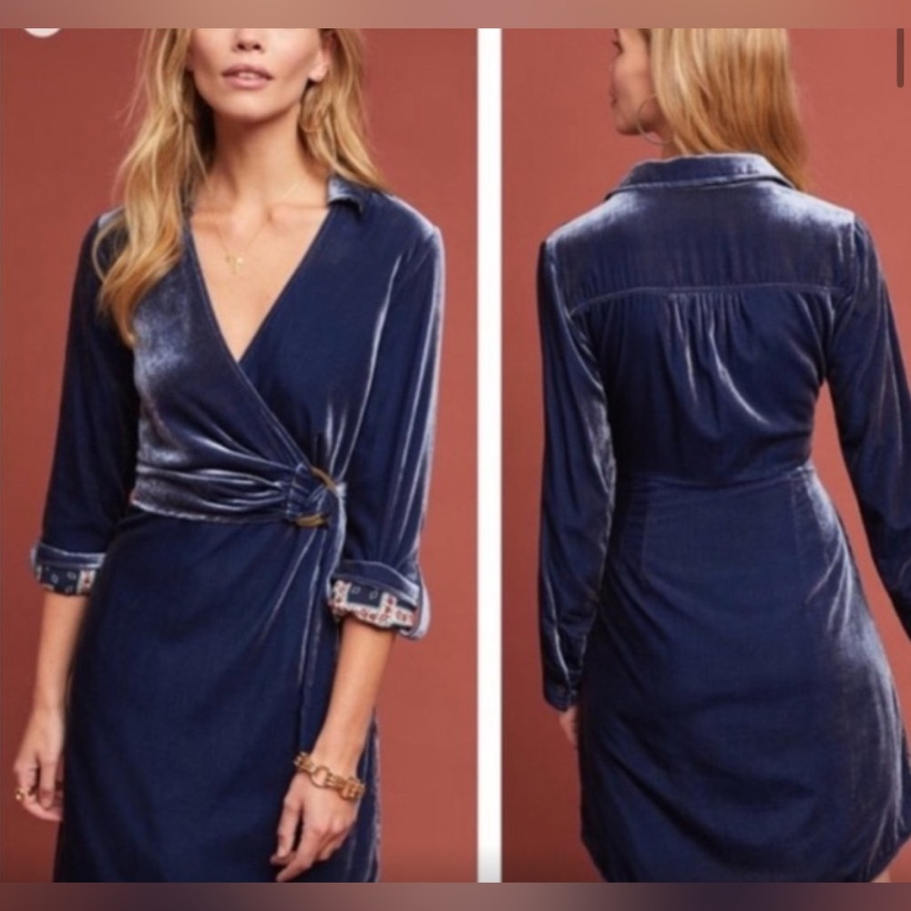Maeve Navy Wrap Dress